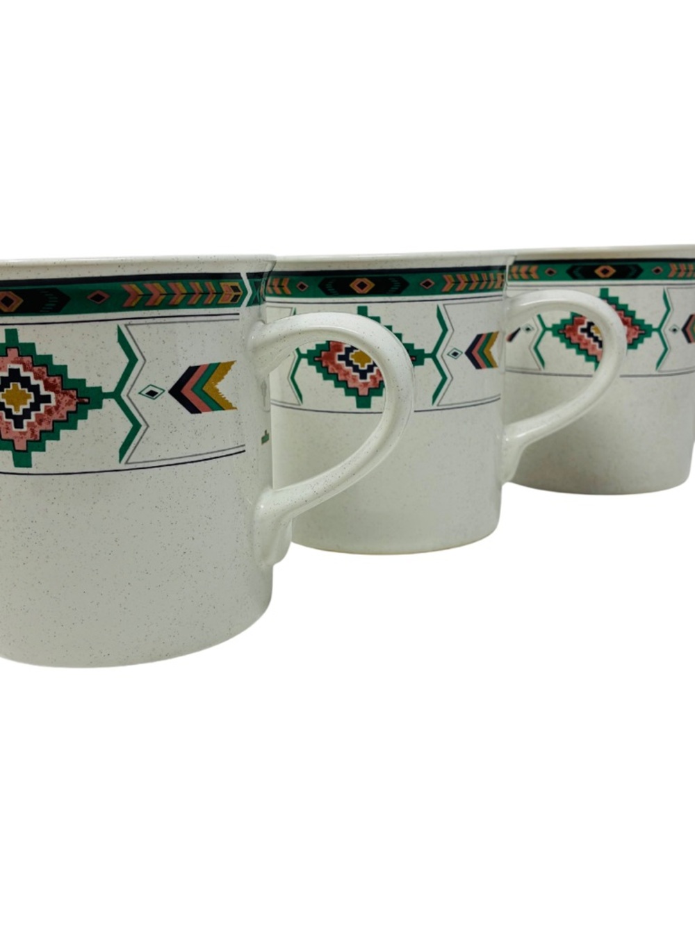 Studio Nova Adirondack Mugs 3 3/4” Aztec Southwest Kitchen Set of 3 VTG Y2201